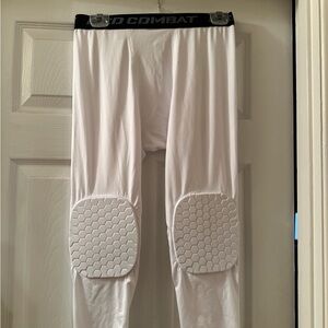White Padded Compression Pants 3/4 Men's Size XL